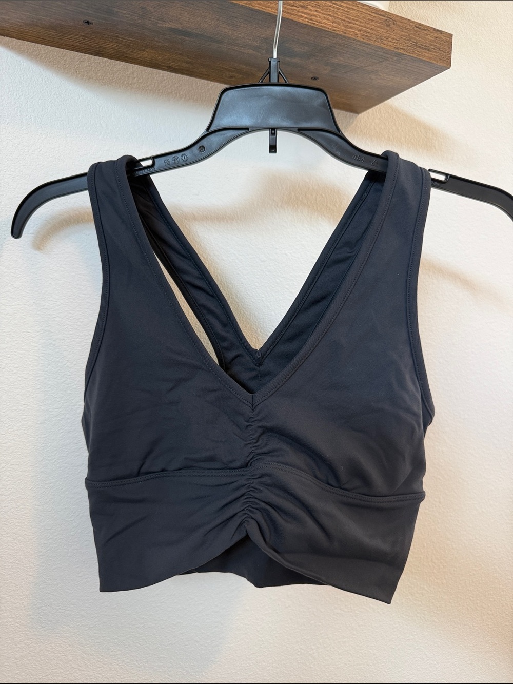 Dark grey sports bra